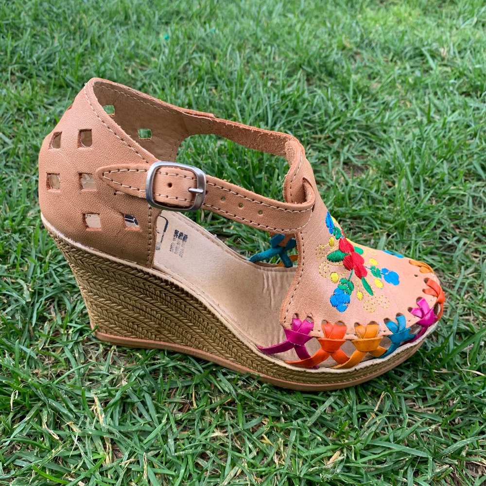 Women's Authentic Mexican leather Platform Shoes